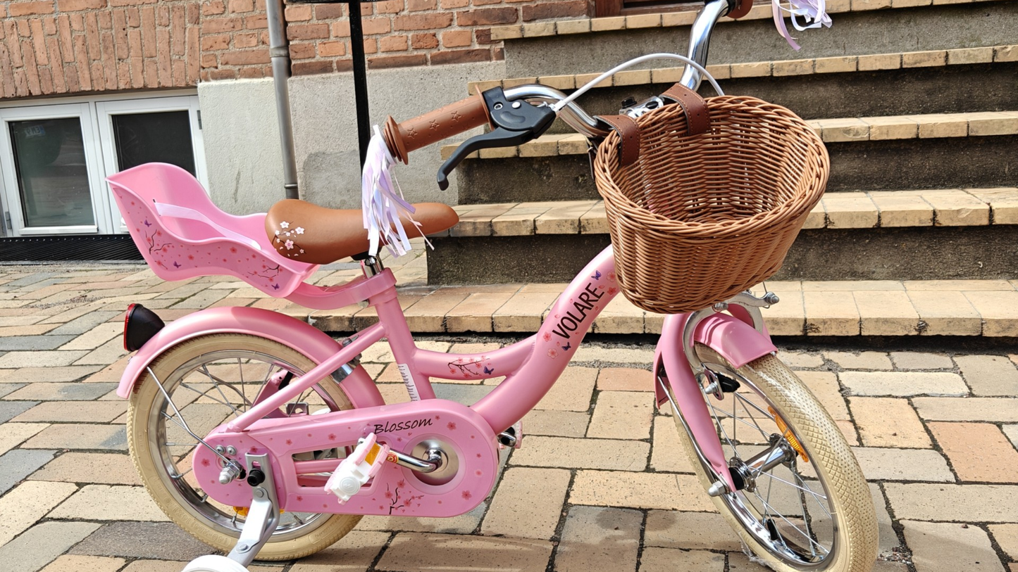 Børne cykelkurv i rattan