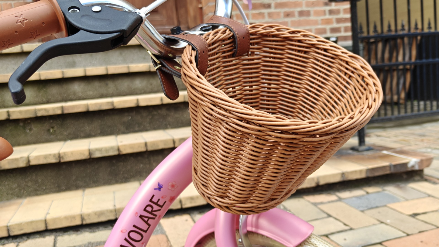 Børne cykelkurv i rattan