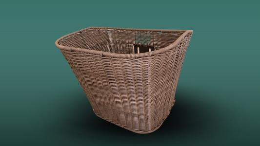 Rattan flet kurv